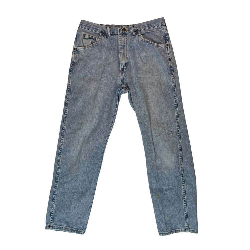 Wrangler Rugged Wear Jeans Mens 34x30 Blue Straight Leg Denim